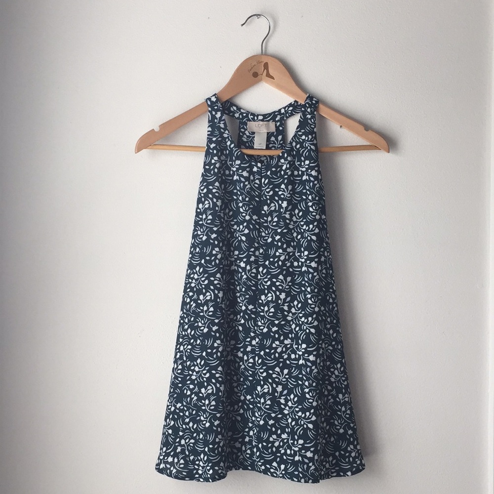 LOFT Sleeveless Greenish-blue Top